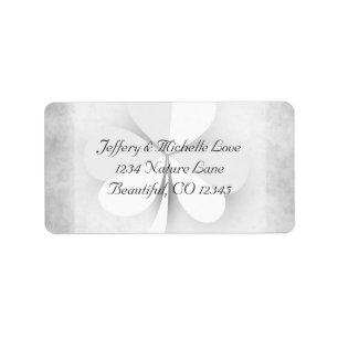 Étiquette Lucky Clover Irish Grey and White Address