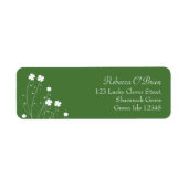 Étiquette Lucky Four Leaf Clover Fête des mariées Adresse (Devant)