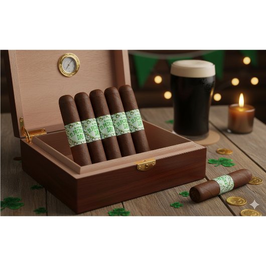 Étiquette Lucky Gnome Saint-Patrick Custom Cigar Wraps