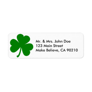 Étiquette Lucky Green St Patrick's Day Shamrock