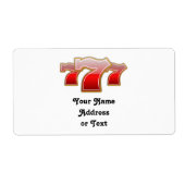 Étiquette Lucky Sevens - Slot Machine Jackpot (Devant)