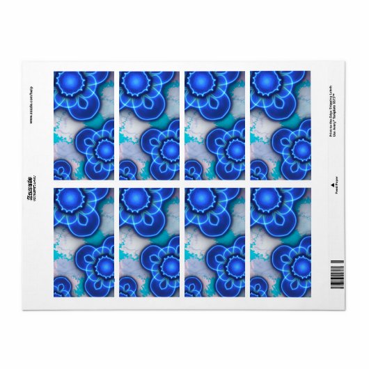 Étiquette Lumière bleue (Feuille entière)