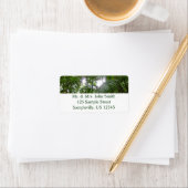 Étiquette Lumière du soleil à travers la canopée de la forêt (En situation)