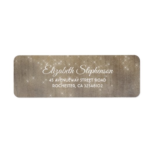 Étiquette Lumières et Mariage de rêve en bois (Devant)