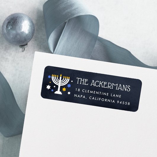 Étiquette Lumières étoilées | Adresse de retour Hanoukka