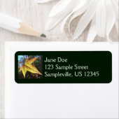 Étiquette Lumineuse feuille de sucre dans la forêt (En situation)