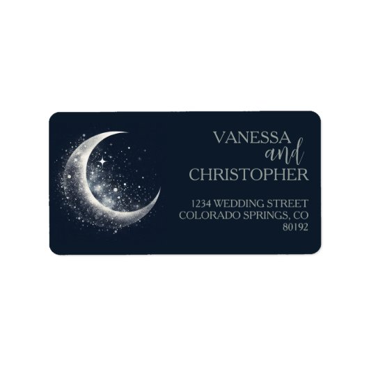 Étiquette Lune céleste (Devant)