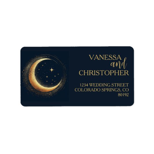 Étiquette Lune céleste (Devant)