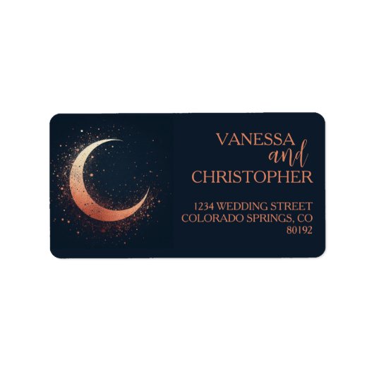 Étiquette Lune céleste (Devant)