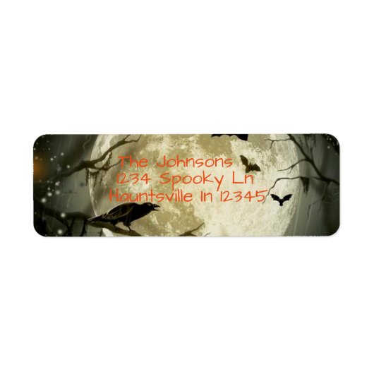 Étiquette Lune et Corbeau (Devant)