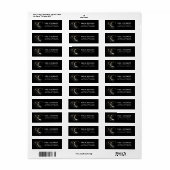 Étiquette Lune Stars Céleste Mystique Ciel de nuit Noir (Feuille entière)