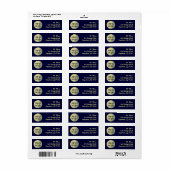 Étiquette Lune vintage (Feuille entière)