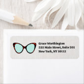 Étiquette Lunettes de soleil rétro (En situation)