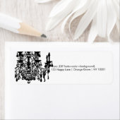 Étiquette Lustre en cristal PixDezines/arrière - plan do-it- (En situation)