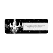 Étiquette Lustre & Étoiles Sur Black Adresse de retour (Devant)
