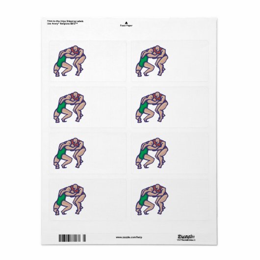 Étiquette Lutte 5 (Feuille entière)