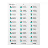 Étiquette Lutter contre le cancer des ovaires (Feuille entière)