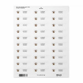 Étiquette Lutter pour mon fils (fille ours) (Feuille entière)