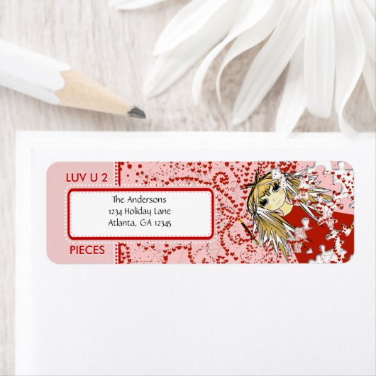 Étiquette LUV U 2 Pièces Adresse de retour (En situation)