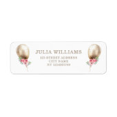 Étiquette Luxe Balloon Parties scintillant Partie Adresse de (Devant)