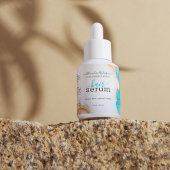 Étiquette Luxe Blue White Gold Holographic Agate Produit