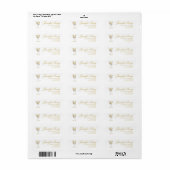 Étiquette Luxe Champagne Anniversaire Adresse (Feuille entière)