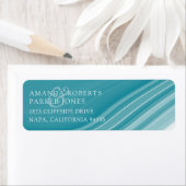 Étiquette Luxe Marble Mariage Adresse de retour (En situation)