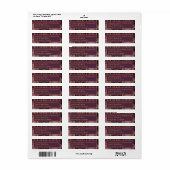 Étiquette Luxe prune pourpre et or (Feuille entière)