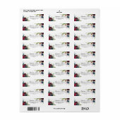 Étiquette Luxe Whimsical Boho Floral Adresse de retour (Feuille entière)