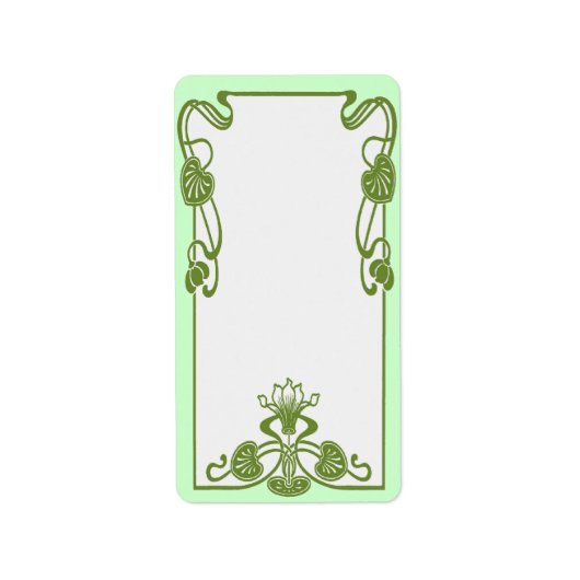 Étiquette Lys Art nouveau (Devant)
