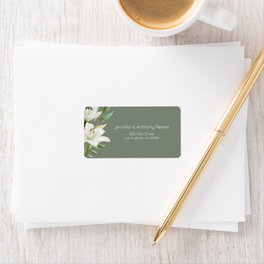 Étiquette Lys blancs (En situation)