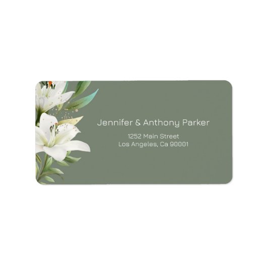 Étiquette Lys blancs (Devant)