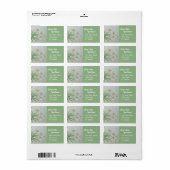 Étiquette Lys blancs (Feuille entière)