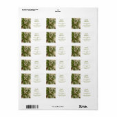 Étiquette Lys de la Vallée Fleurs en Aquarelle (Feuille entière)