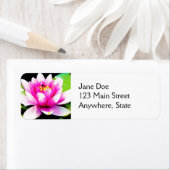 Étiquette Lys d'eau rose (En situation)