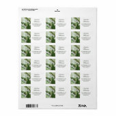 Étiquette Lys des bords de Vallée dans l'aquarelle Adresse (Feuille entière)