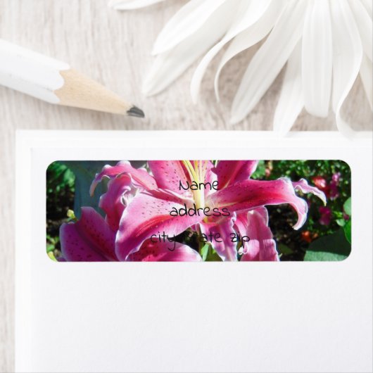 Étiquette lys stargazers (En situation)