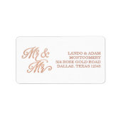 Étiquette M. et M. Faux Copper (Devant)