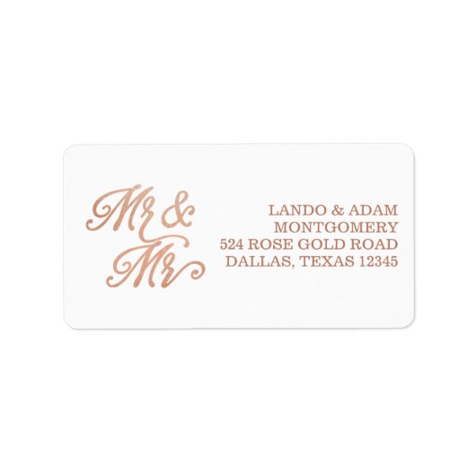 Étiquette M. et M. Faux Copper (Devant)