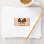 Étiquette M. et Mme Elegant Simple Rustic Wood Mariage (En situation)