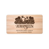 Étiquette M. et Mme Elegant Simple Rustic Wood Mariage (Devant)