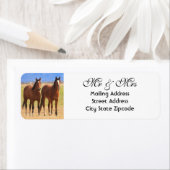 Étiquette M. et Mme Horse Adresse de retour (En situation)