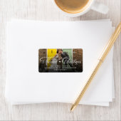 Étiquette M. Et Mme Marié Premier Mariage Photo de Noël (En situation)