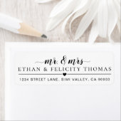 Étiquette M. & Mme | Mariage de coeur de mariée et de chambr (En situation)