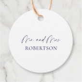 Étiquette M. & Mme Minimaliste – Fond Blanc (Devant)