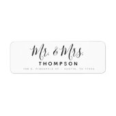 Étiquette M. & Mme Quotidienne Style Adresse de retour (Devant)