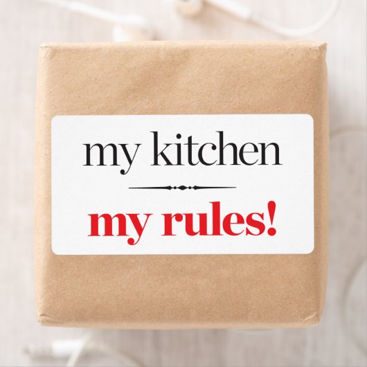 Étiquette Ma cuisine, mes règles (En situation)