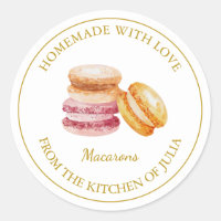 Étiquette Macaron fait maison | BLANCHE
