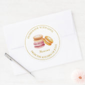 Étiquette Macaron fait maison | BLANCHE (Enveloppe)