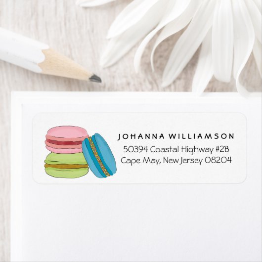 Étiquette Macarons Macarons Français (En situation)